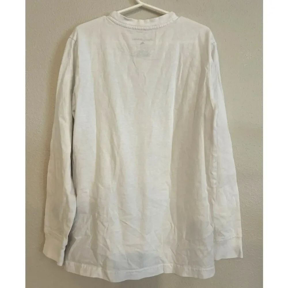 Tommy Bahama Boys White Long Sleeve Tee Shirt Small 8